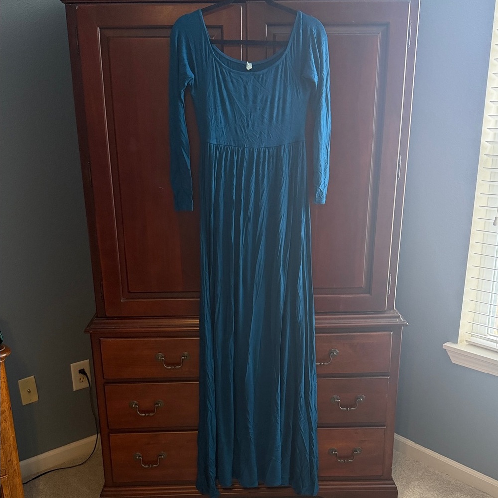 Pinkblush Teal Long Sleeve Dress
